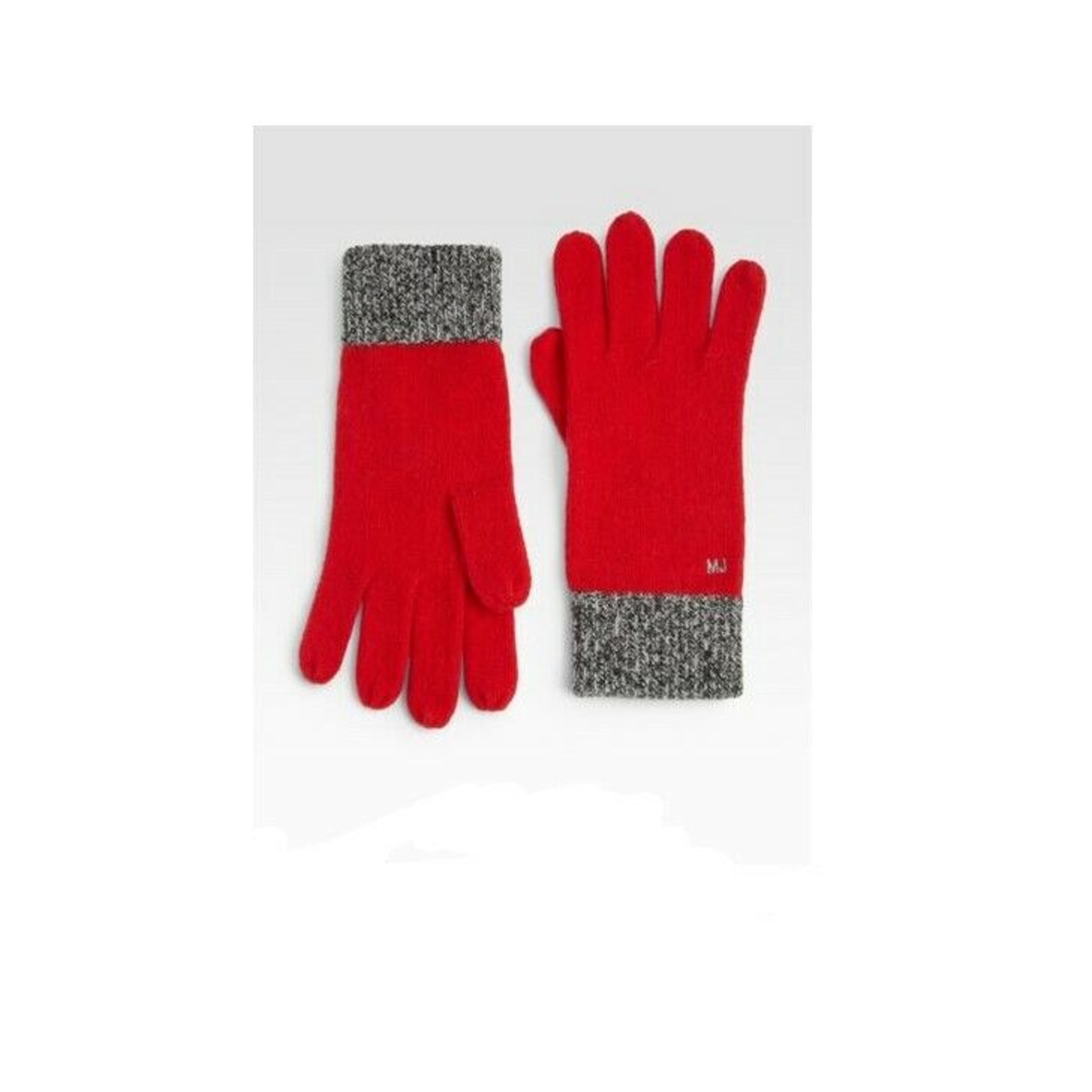 Marc By Marc Jacobs Wool Brand Knit Gloves Red One Size 1864